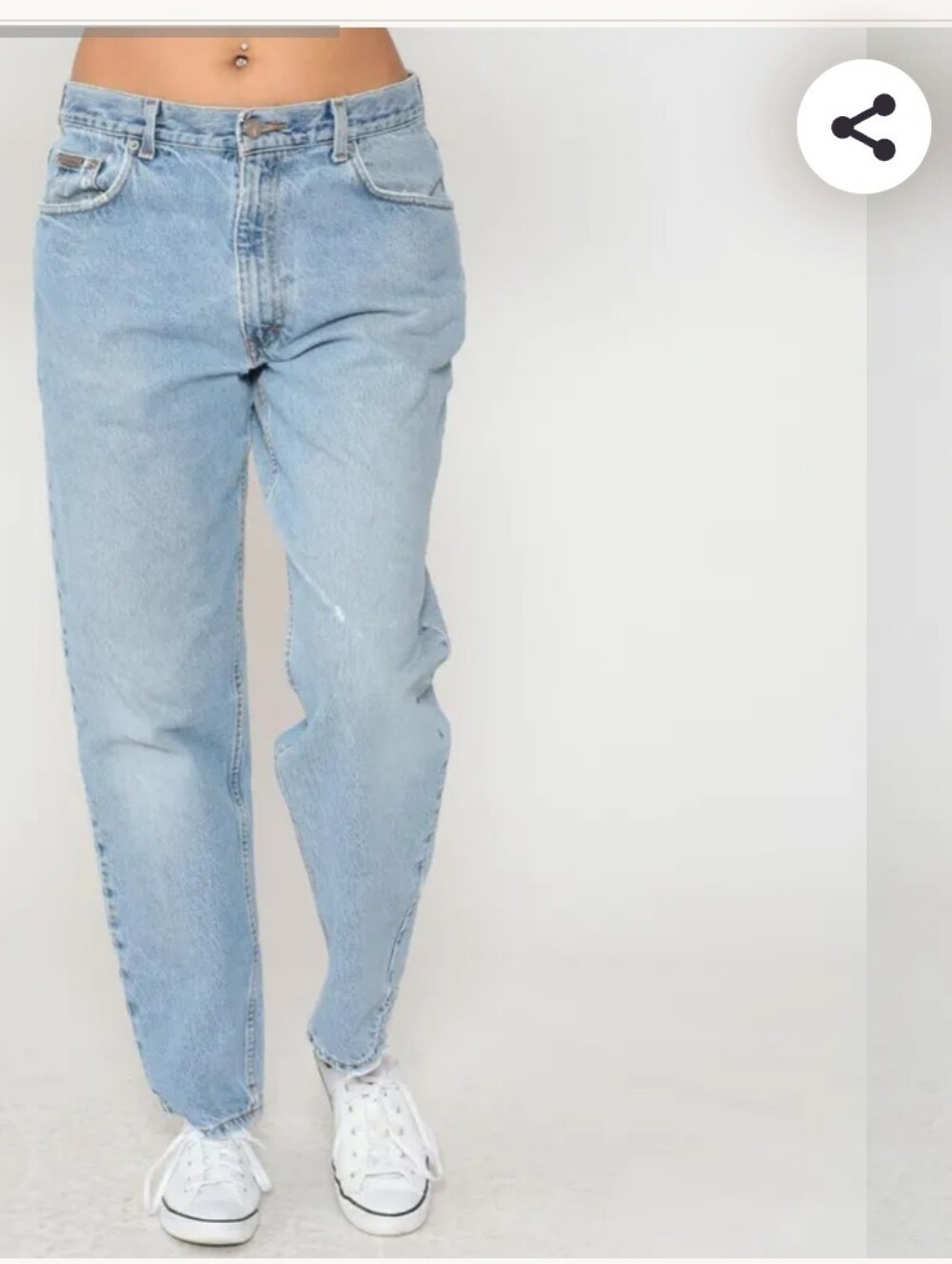 Vintage 90s Y2K Calvin Klein Classic Straight Light Wash Boyfriend Jeans Blue - Picture 2 of 16
